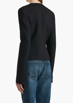 Khaite Leather|Jackets-Nara Jacket in Black
