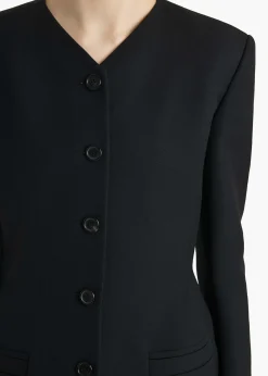Khaite Leather|Jackets-Nara Jacket in Black