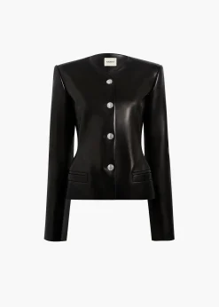 Khaite Leather|Jackets-Nara Jacket in Black Leather