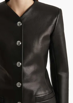 Khaite Leather|Jackets-Nara Jacket in Black Leather