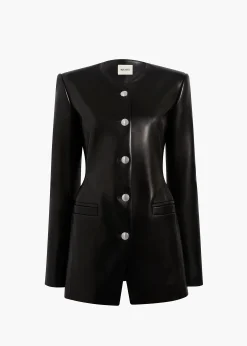 Khaite Leather|Jackets-Naran Jacket in Black Leather