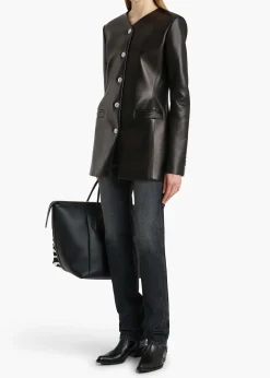 Khaite Leather|Jackets-Naran Jacket in Black Leather