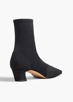 Khaite Boots-Nevada Stretch Low Boot in Black Nylon