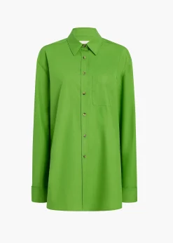 Khaite Shirts & Tops-Newton Top in Absinthe