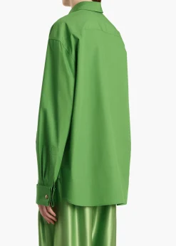 Khaite Shirts & Tops-Newton Top in Absinthe