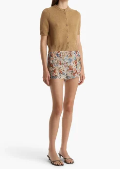 Khaite Knitwear-Nora Cardigan in Biscotti