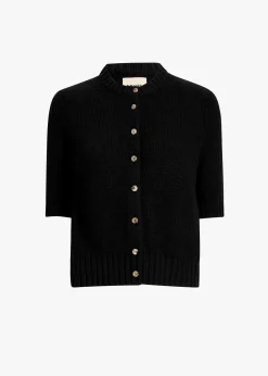Khaite Knitwear-Nora Cardigan in Black