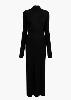 Khaite Dresses-Norla Dress in Black Silk Cashmere Jersey