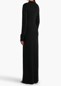 Khaite Dresses-Norla Dress in Black Silk Cashmere Jersey