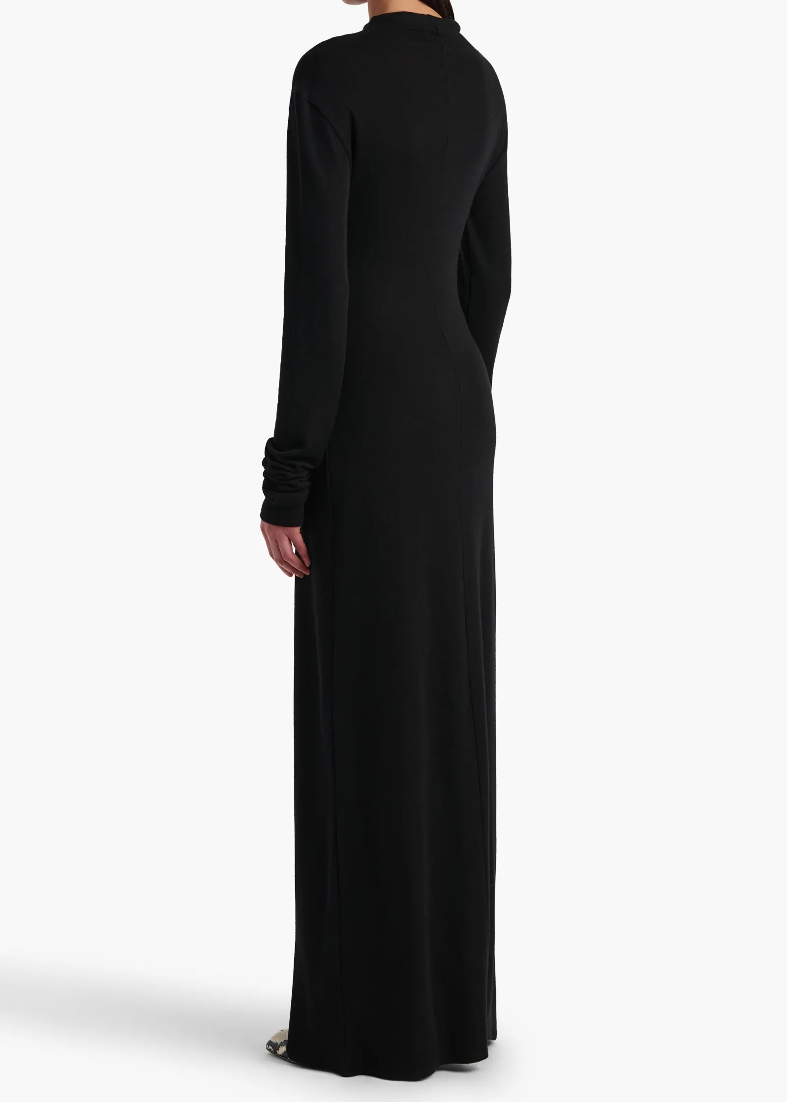 Khaite Dresses-Norla Dress in Black Silk Cashmere Jersey