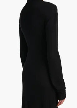 Khaite Dresses-Norla Dress in Black Silk Cashmere Jersey