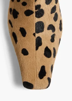 Khaite Boots-Ona Knee-High Boot in Hyena Print Haircalf
