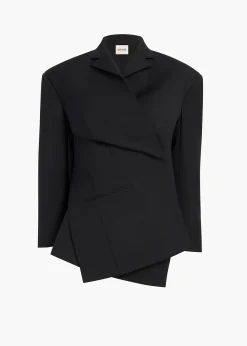 Khaite Leather|Jackets-Palto Jacket in Black