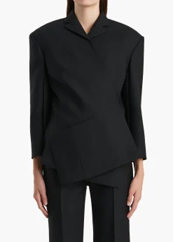 Khaite Leather|Jackets-Palto Jacket in Black