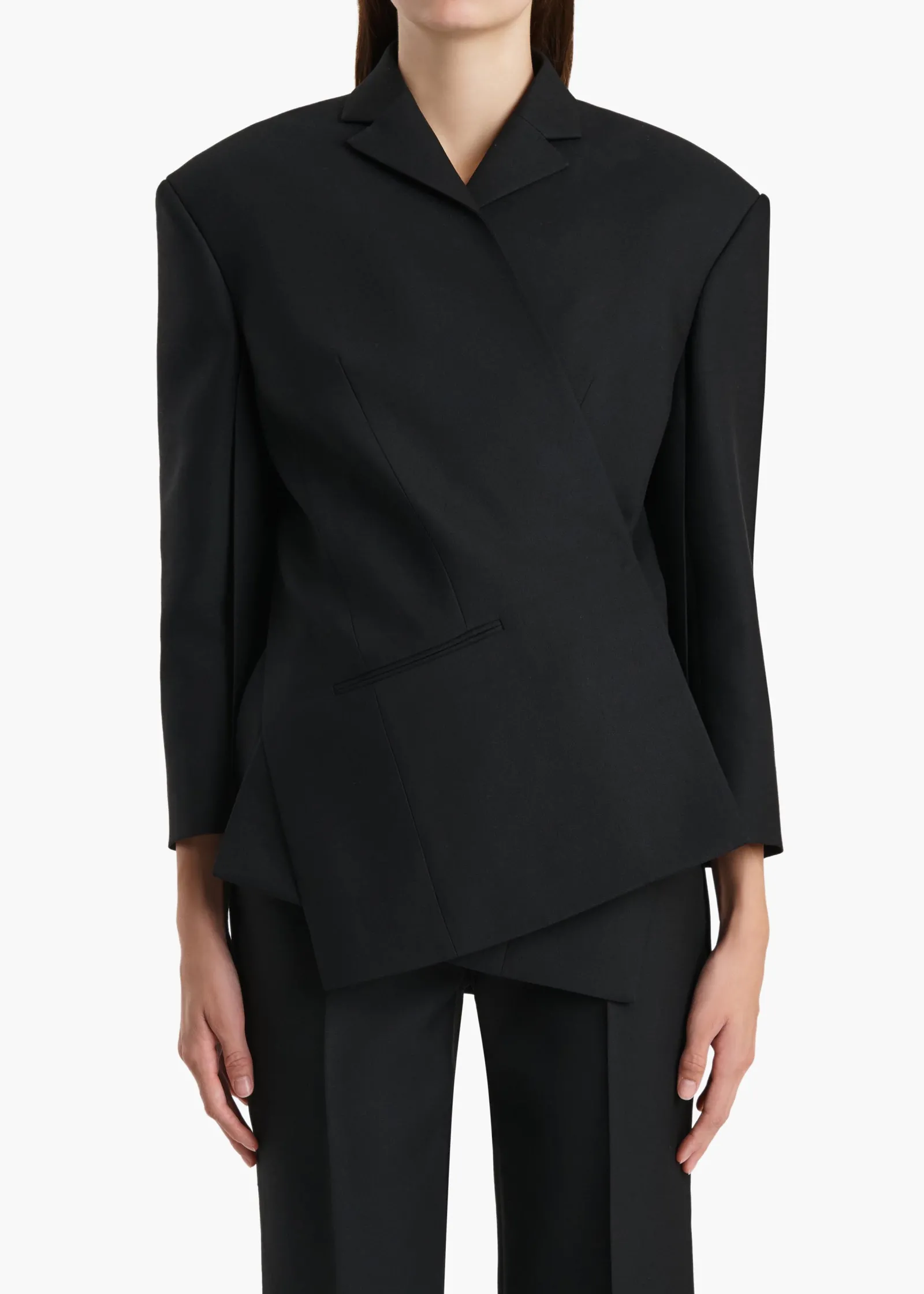 Khaite Leather|Jackets-Palto Jacket in Black