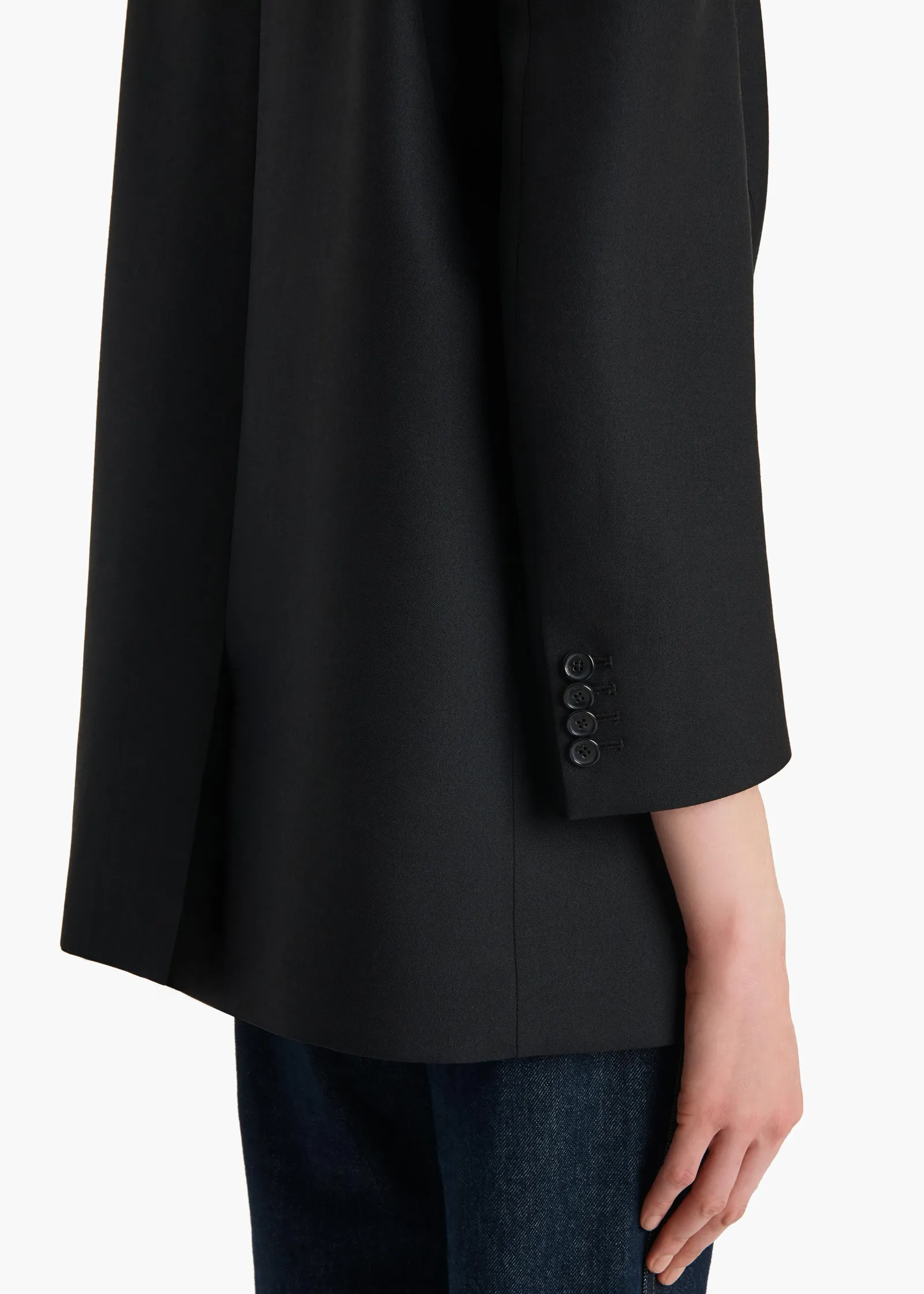 Khaite Leather|Jackets-Palto Jacket in Black