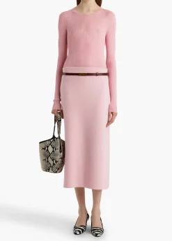 Khaite Knitwear|Skirts & Shorts-Patri Skirt in Rosewater
