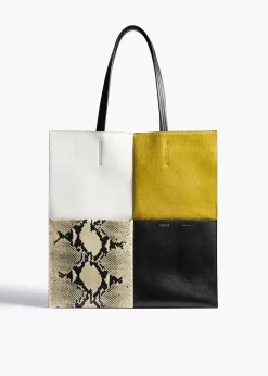 Khaite Totes-Piper Patchwork Tote in Fern Multi
