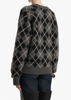 Khaite Knitwear-Pratt Sweater in Stone Multi