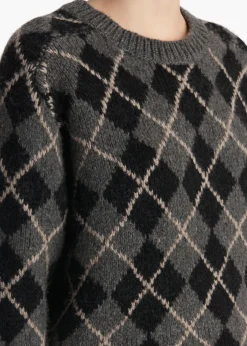Khaite Knitwear-Pratt Sweater in Stone Multi