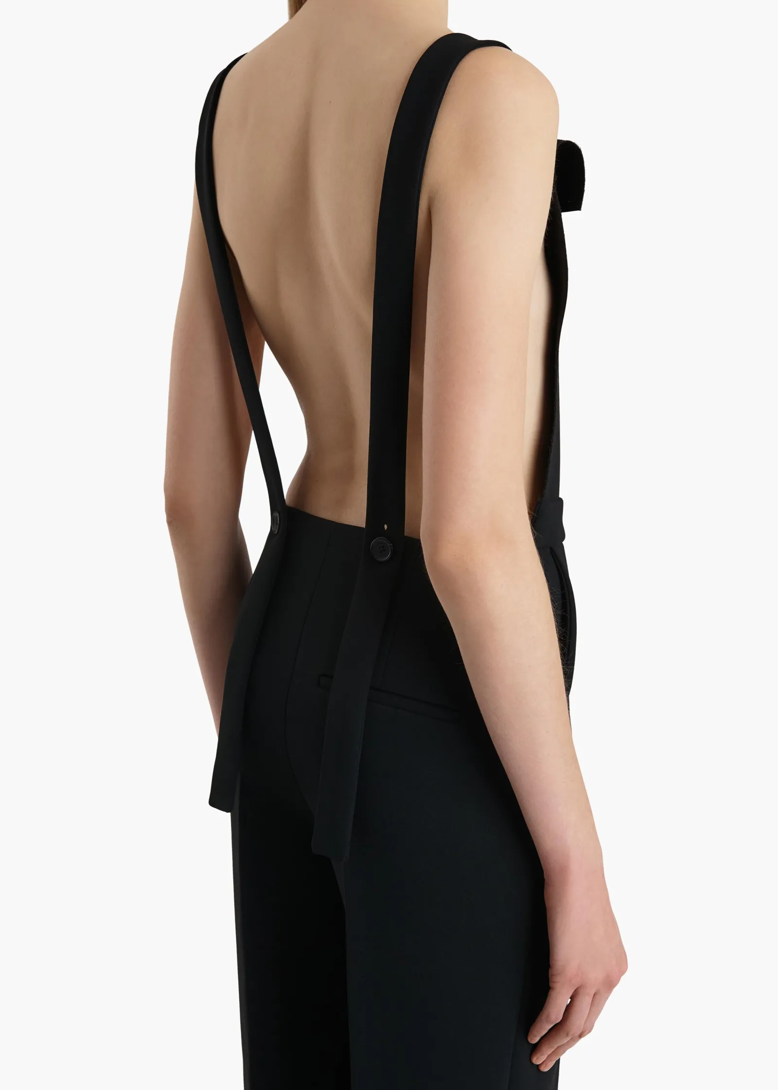 Khaite Pants-Rae Dungaree in Black