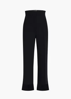 Khaite Pants-Rae Pant in Black Crepe