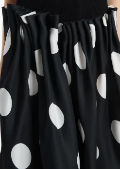 Khaite Skirts & Shorts-Riley Skirt in Black with White Dots