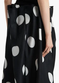 Khaite Skirts & Shorts-Riley Skirt in Black with White Dots