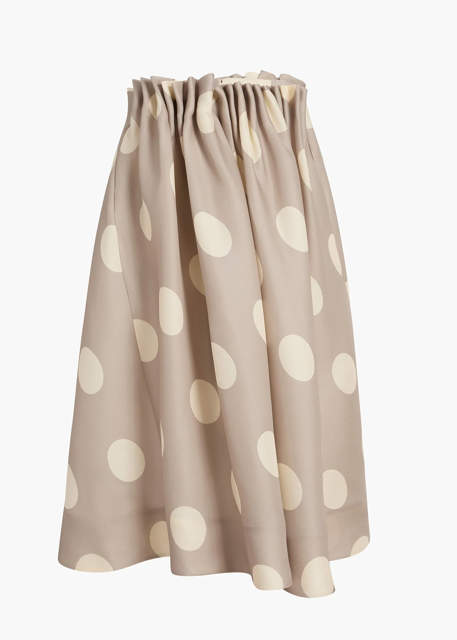 Khaite Skirts & Shorts-Riley Skirt in Tea Stain with White Dots