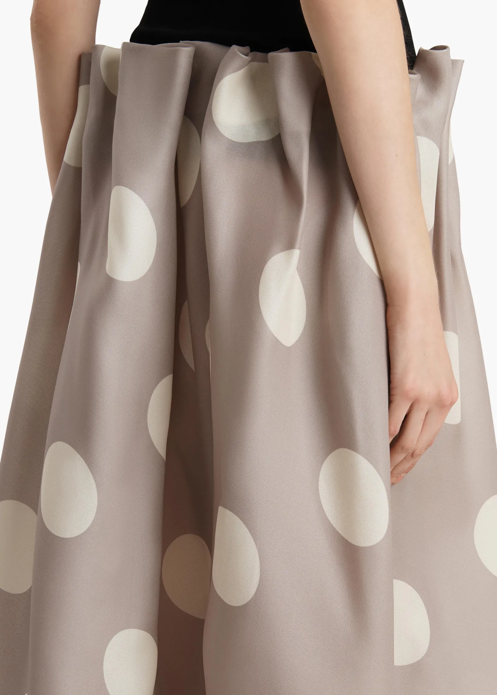 Khaite Skirts & Shorts-Riley Skirt in Tea Stain with White Dots