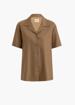 Khaite Shirts & Tops-Riordan Top in Toffee