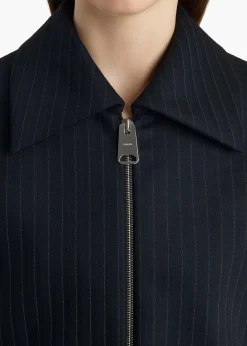 Khaite Shirts & Tops-Robin Top in Navy and White Stripe