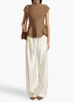 Khaite Pants-Rohen Pant in Cream