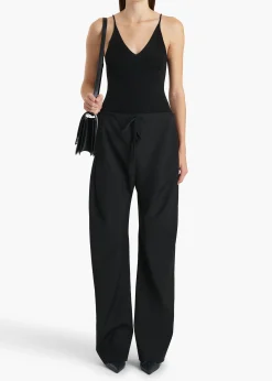 Khaite Pants-Rohen Pant in Dark Navy