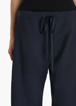 Khaite Pants-Rohen Pant in Dark Navy