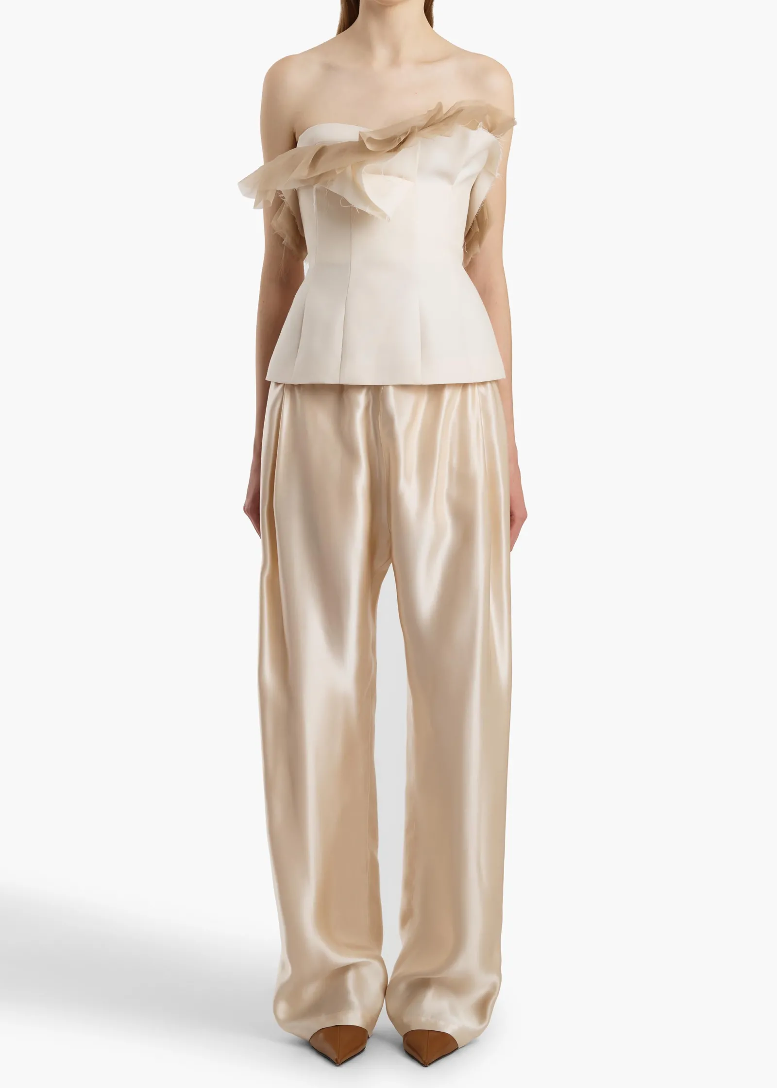 Khaite Pants-Rohen Pant in Soft Pink