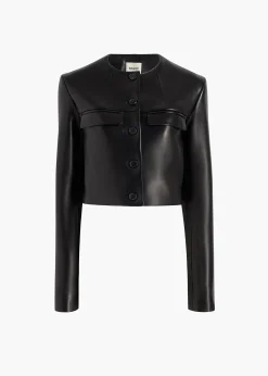 Khaite Jackets|Leather-Roto Jacket in Black Leather