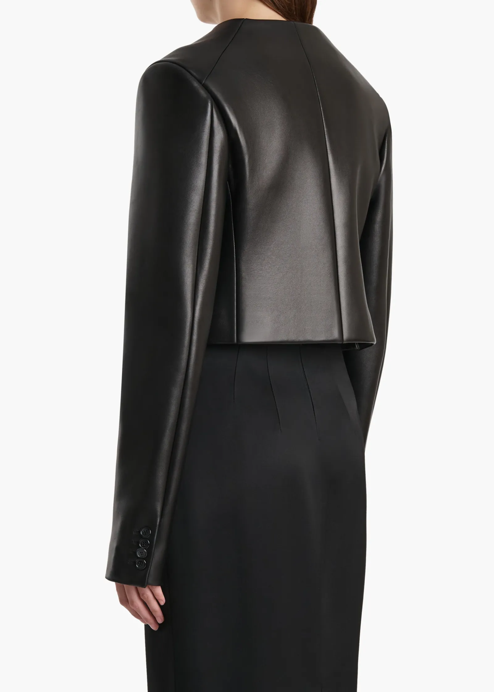 Khaite Jackets|Leather-Roto Jacket in Black Leather