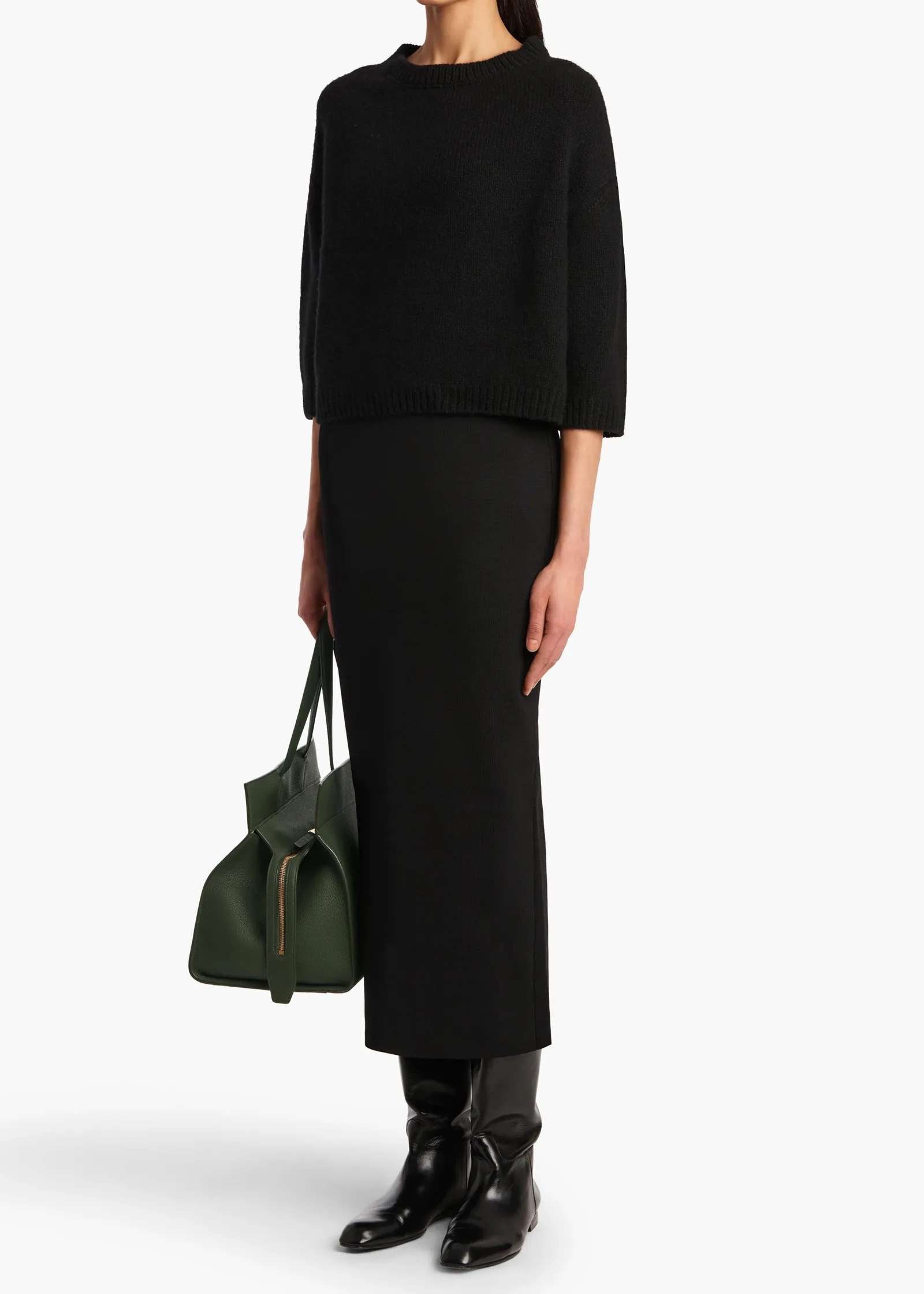 Khaite Knitwear-Sabina Sweater in Black