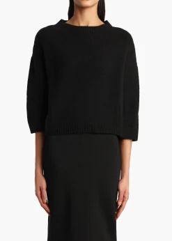 Khaite Knitwear-Sabina Sweater in Black