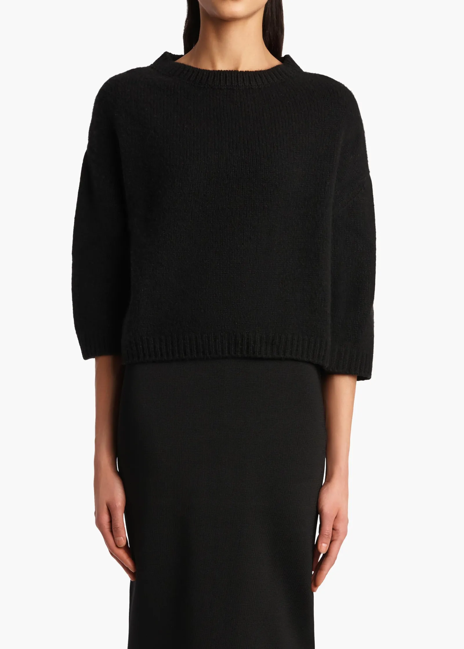 Khaite Knitwear-Sabina Sweater in Black