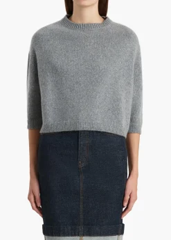 Khaite Knitwear-Sabina Sweater in Fog