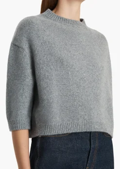 Khaite Knitwear-Sabina Sweater in Fog