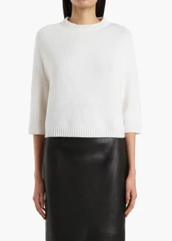 Khaite Knitwear-Sabina Sweater in Glaze