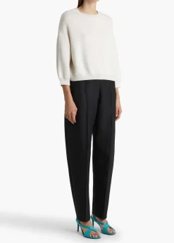 Khaite Knitwear-Sabina Sweater in Ivory