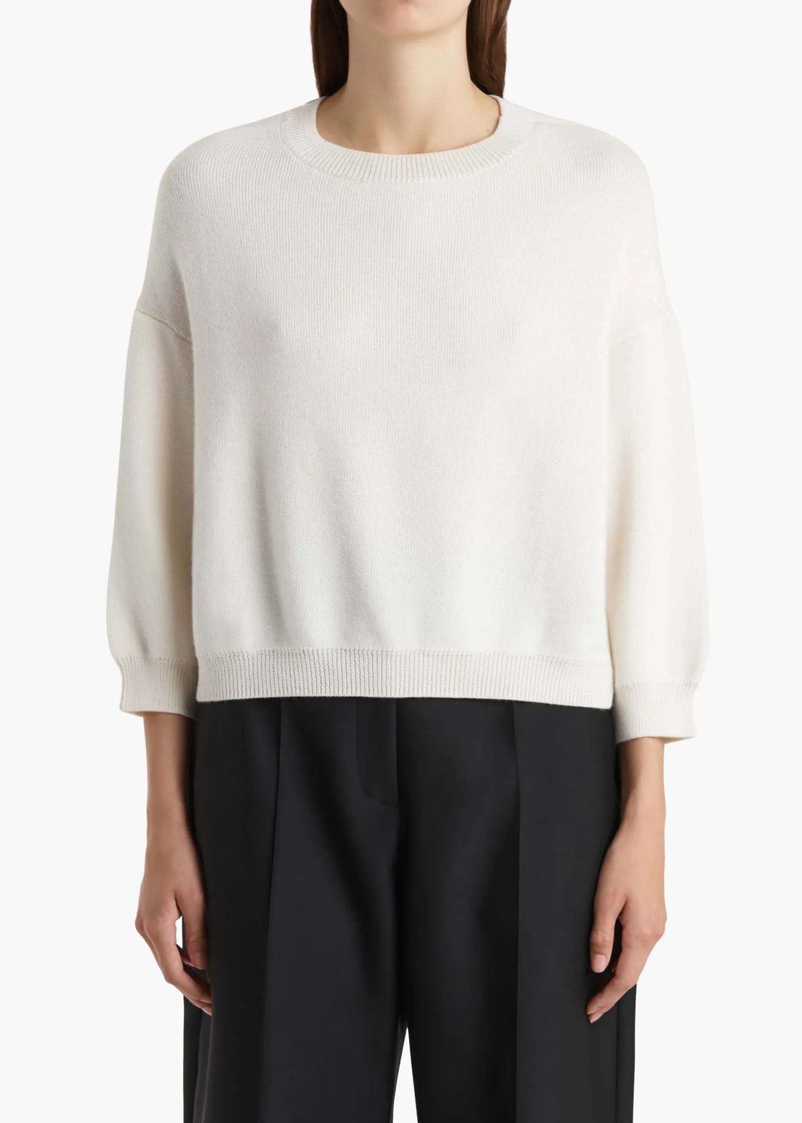 Khaite Knitwear-Sabina Sweater in Ivory