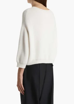 Khaite Knitwear-Sabina Sweater in Ivory