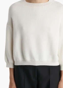 Khaite Knitwear-Sabina Sweater in Ivory