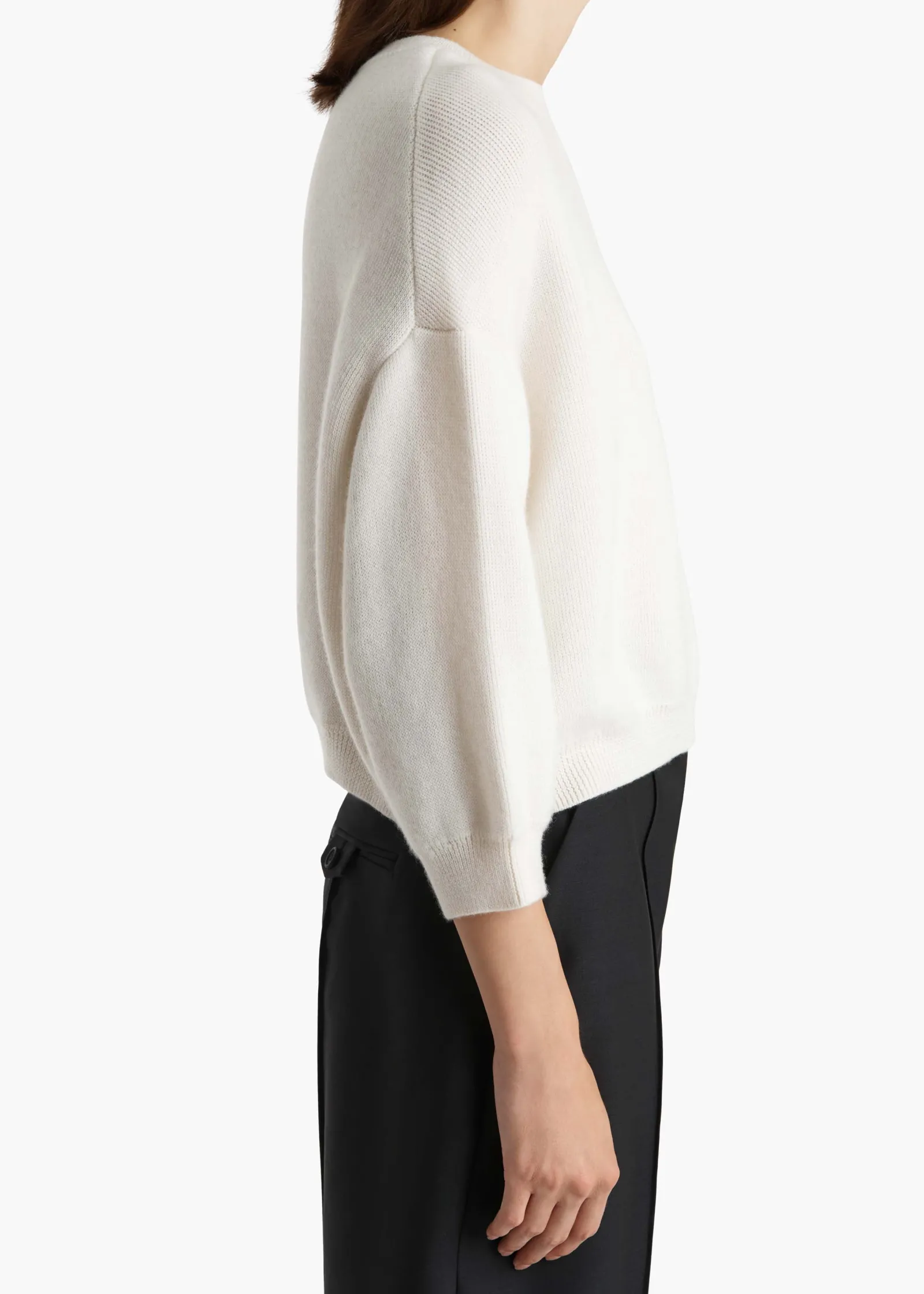Khaite Knitwear-Sabina Sweater in Ivory