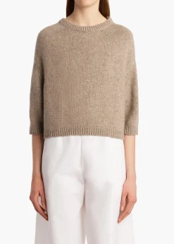 Khaite Knitwear-Sabina Sweater in Sepia